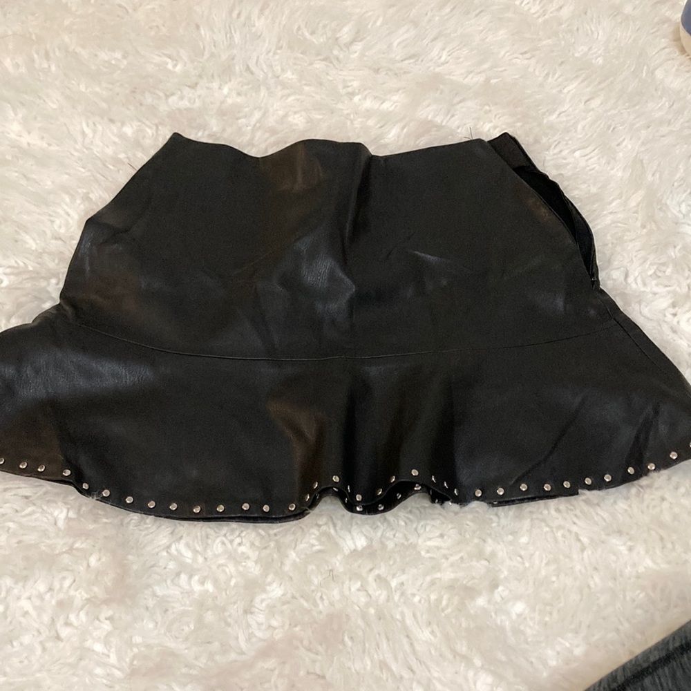 zara leather skirt size xs